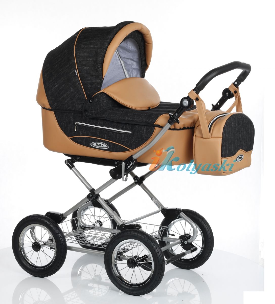 Детская коляска Roan Kortina Luxe Роан Кортина люкс 2018 спальная люлька 3 в 1 , коляска для новорожденных, коляска зима-лето